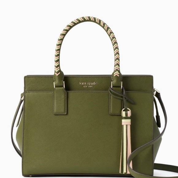 Kate spade Cameron woven sapling green satchel - Picture 3 of 8